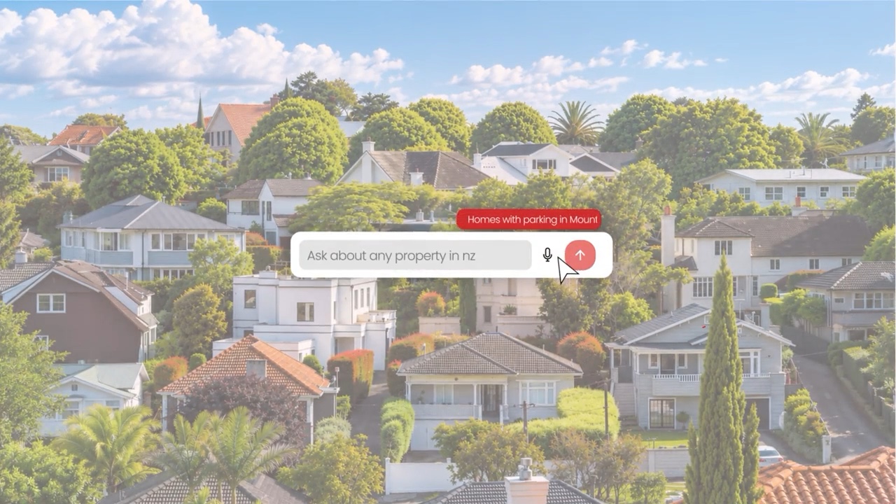 Viewings property search over a New Zealand neighbourhood
